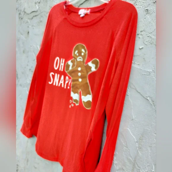 "MERRY WEAR" PJ TOP. SZ LG - Picture 6 of 8